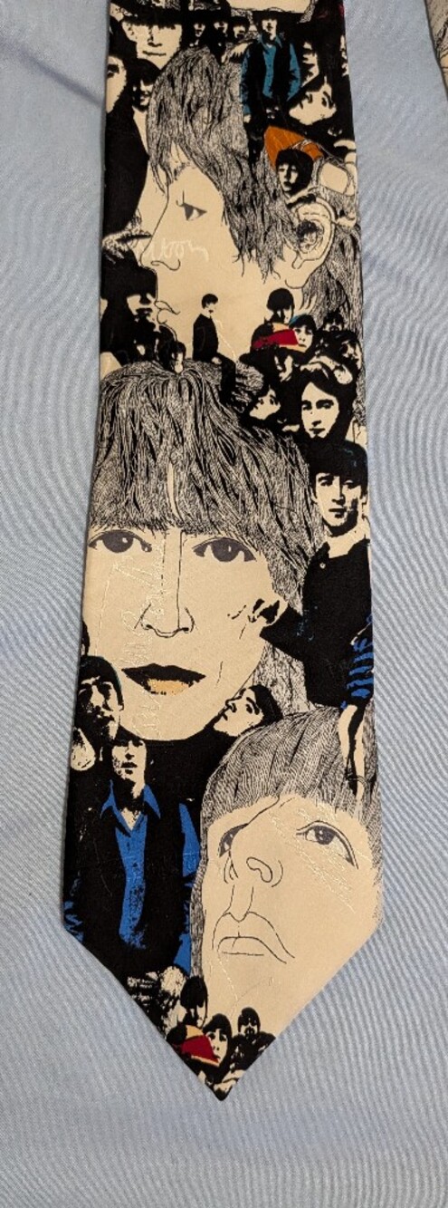 The Beatles Tie RM Style Revolver Music Ralph Marlin Necktie Novelty 100% Silk
